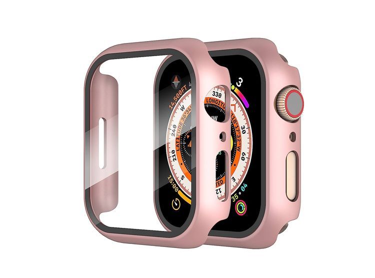 Case Bumper con Vidrio Incorporado para Apple Watch 38mm - Rosa
