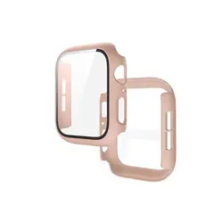 GENERICO - Case Bumper con Vidrio Incorporado para Apple Watch 42mm - Nude