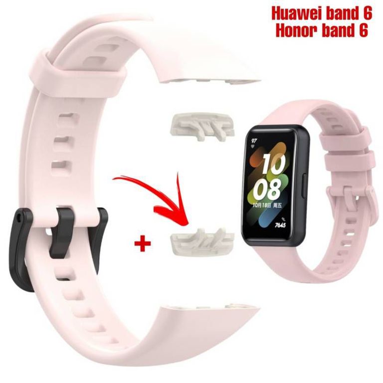 Correa de Silicona para Huawei Band 6 - Rosa.