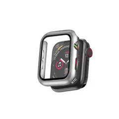 GENERICO - Case Bumper con Vidrio Incorporado para Apple Watch 44mm - Plata