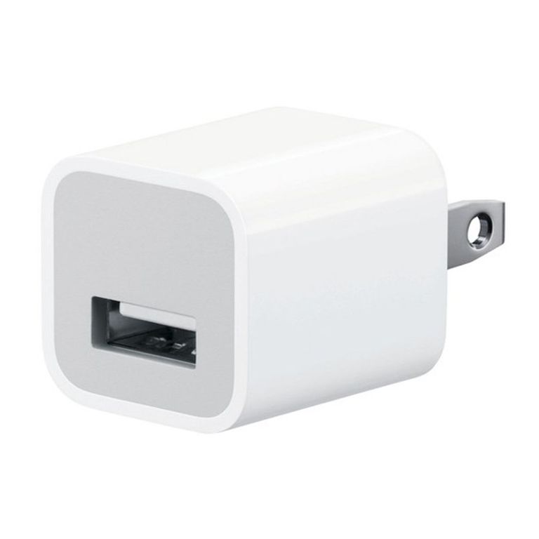 Adaptador Cargador De Pared Usb 5w para iPhone 5, 6, 7 ,8 Blanco