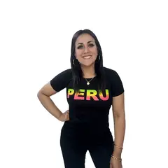 GENERICO - Polo Mujer PERÚ - Nathalie Love It - Negro