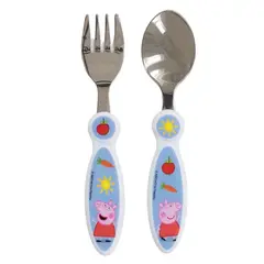 Pepa Pig - Set de Cubiertos Metálicos