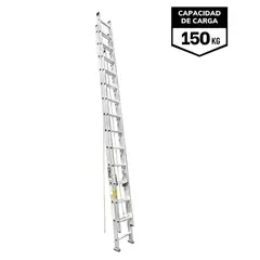 TRUPER - Escalera Telescopica 28 peldaños soportar 150 Kg