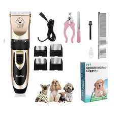 GENERICO - KIT Completo para cortar pelo de Mascota Maquina inalámbrica