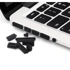 GENERICO - Tapones De Goma Anti Polvo Para Laptop Pack/ Negro 16 Unid