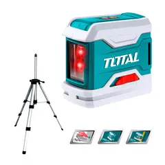 TOTAL TOOLS - COMBO LASER LINEAL AUTONIVEL HORIZONTAL VERTICAL E IMÁN MÁS TRÍPODE