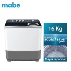 MABE - Lavadora Semiautomatica 16 Kg Blanco - LMD6124PBBB0.