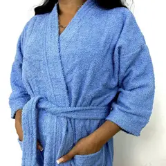 GENERICO - Salida de baño de 380 gramos - M - Celeste