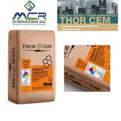 GENERICO - Cemento conductivo THOR CEM 25kg PARA PUESTA A TIERRA