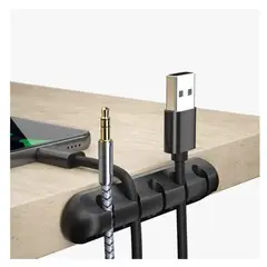 GENERICO - Organizador de Cables USB Autoadhesivo para Oficina Escritorio