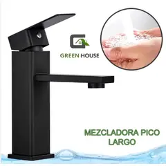 GENERICO - MEZCLADORA DE LAVATORIO 15CM NEGRO MATE