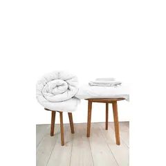 COBITEX HOME - Sábanas + Plumón Hipoalergénico 2 plazas 400 hilos blanco Cobitex 100% algodón.