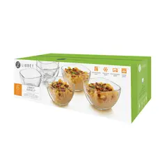 LIBBEY - Juego de Tazones de Vidrio 6 Piezas