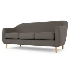 YOLODECORO - Sofá Tubby De 3 Cuerpos Gris Estaño.