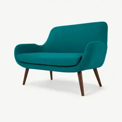 YOLODECORO - Sofá Moby De 2 Cuerpos Azul Mineral