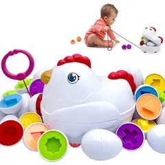 GENERICO - Gallina con huevos de asociación - Juego Montessori
