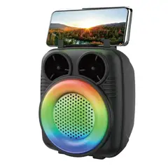 GENERICO - Mini Parlante Bluetooth Con Luces Led RGB Kimiso Bocina Inalambrica