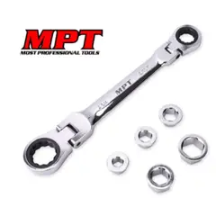 GENERICO - ESTUCHE LLAVE RACHET CARDAN USO PROFESIONAL 7 EN 1 MULTIUSO MPT TOOLS