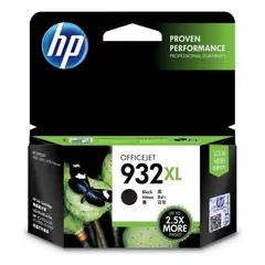 HP - Cartucho original de tinta negra 932XL