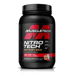 MUSCLETECH - NITROTECH 100% WHEY GOLD STRAWBERRY SHORTCAKE 2lb