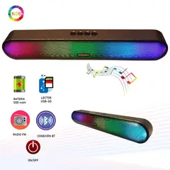 MICRONICS - Parlante Gamer Luxor S200 Luz RGB