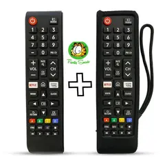 UNIVERSAL - Control Remoto Para tv Samsung Smart Botón Amazon Prime Funda negra