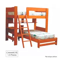 GENERICO - Camarote 1 Plaza 1/2 Ambos Pisos Madera Tornillo