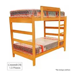 GENERICO - Camarote 1 Plaza 1/2 Ambos Pisos Madera Capirona