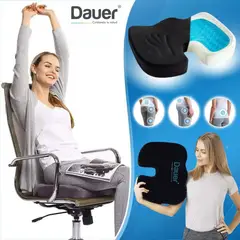 DAUER - Cojin Asiento Viscoelástico Gel+Bambu Ortopédico con forro y asa