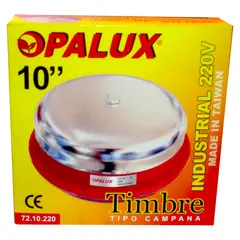 OPALUX - Timbre Campana Industrial - - 10 Pulgadas - 220VAC
