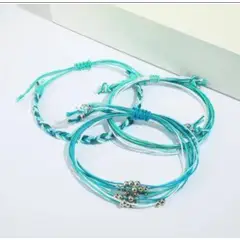 PEACE AND LOVE - Pulsera Tejida Luna Mujer