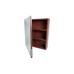 PELIKANO - Mueble organizador de baño con espejo cedro natural