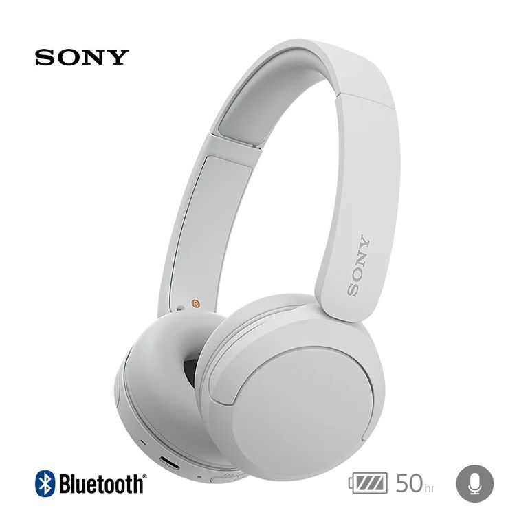 Audífonos WH-CH520 Bluetooth 50 hrs c-micro - Blanco