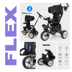 GENERICO - Triciclo Baby Craft Flex Musical con Bluetooth Negro