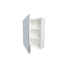 PELIKANO - Mueble organizador de baño con espejo blanco