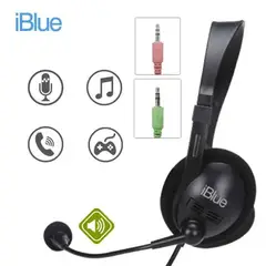 IBLUE - Audifonos HS-2001BK Para PC o Laptop Conector 35mm Negro