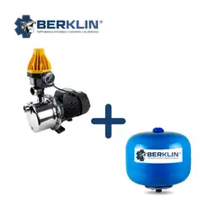 BERKLIN - PRESURIZADOR LINEAL DE ACERO INOX 1HP CON TANQUE ESFERICO DE 24LT