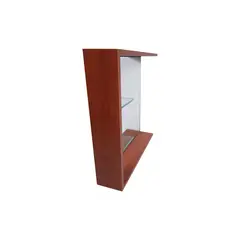 PELIKANO - Espejo decorativo con repisa de vidrio cedro natural solido