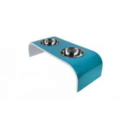 GENERICO - Comedero laminado para perros mediano turquesa