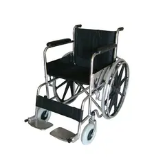 GENERICO - SILLA DE RUEDAS DE ACERO CROMADO