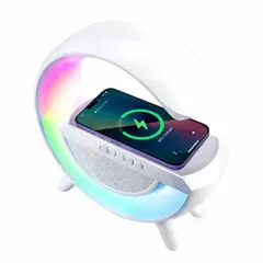 GENERICO - Lampara de Carga Inalambrica - Bluetooth - Radio Altavoz - Luz LED