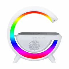 GENERICO - Lampara Google 4 en 1 - Radio - Bluetooth - Carga inalambrica