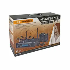 BATBLACK - Micrófono inalámbrico profesional tipo vincha uhf