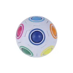 YJ - Cubo Magico Bola Arcoiris Puzzle Rubik Juego De Ingenio