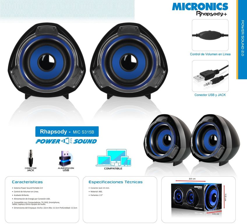 Parlante Micronics USB Rhapsody MIC S315B