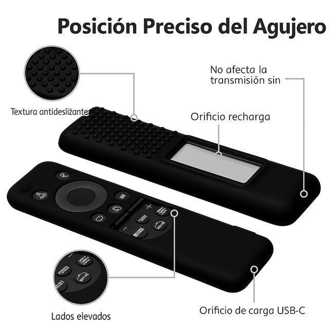 Funda Para Control Samsung Solar Smart Tv 2023 - Negro