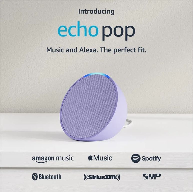 Echo Pop Con Alexa Parlante Inteligente 2023 - Purpura