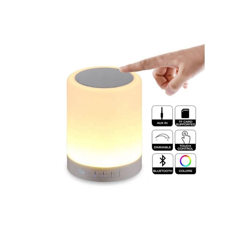 Parlante Bluetooth con Lámpara Led Táctil