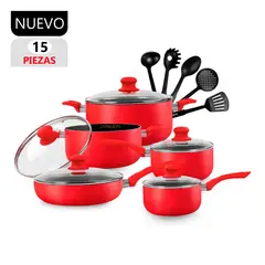FINEZZA - Set de Ollas Antiadherentes FZ-1655T Rojo